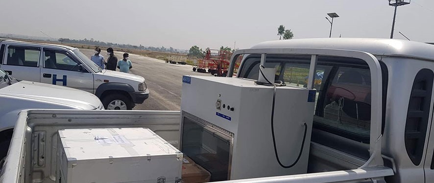 कोरोना परीक्षण गर्ने पीसीआर मेसिन सुर्खेतमा बिग्रियो