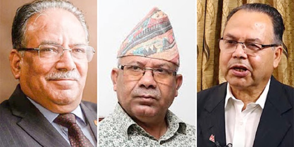 खुमलटार गठबन्धनमा भागबण्डा : राष्ट्रपति झलनाथ, प्रधामन्त्री प्रचण्ड र अध्यक्ष माधव नेपाल