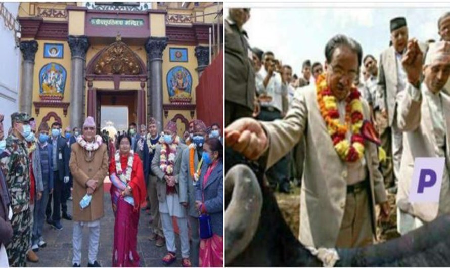ओली र प्रचण्डका दुई तस्वीर राख्दै प्रधानमन्त्रीका प्रेस सल्लाहकारले भने– फरकचाहिँ यत्ति हो