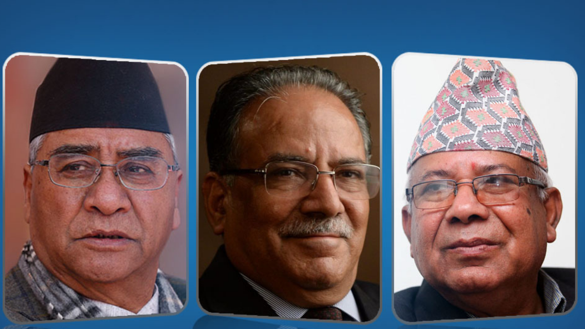 प्रधानमन्त्रीदेउवा, अध्यक्षद्वय दाहाल र नेपालबीच छलफल