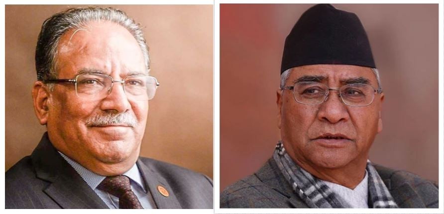 देउवालाई भेट्न बालुवाटारमा प्रचण्ड