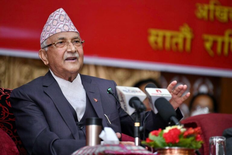 नेपाली कांग्रेस पार्टीलाई आगामी निर्वाचनमा १३ सिटमा झार्दिने :अध्यक्ष ओलि