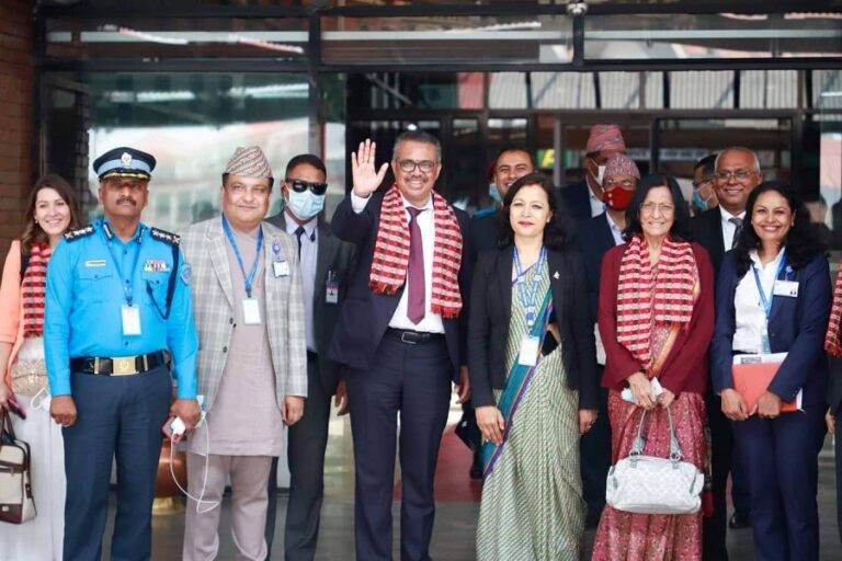 डब्लुएचओका महानिर्देशक डा.टेड्रोस अधानोमा गेब्रेयसस नेपाल भ्रमण सकेर आज जेनेभा फर्किए