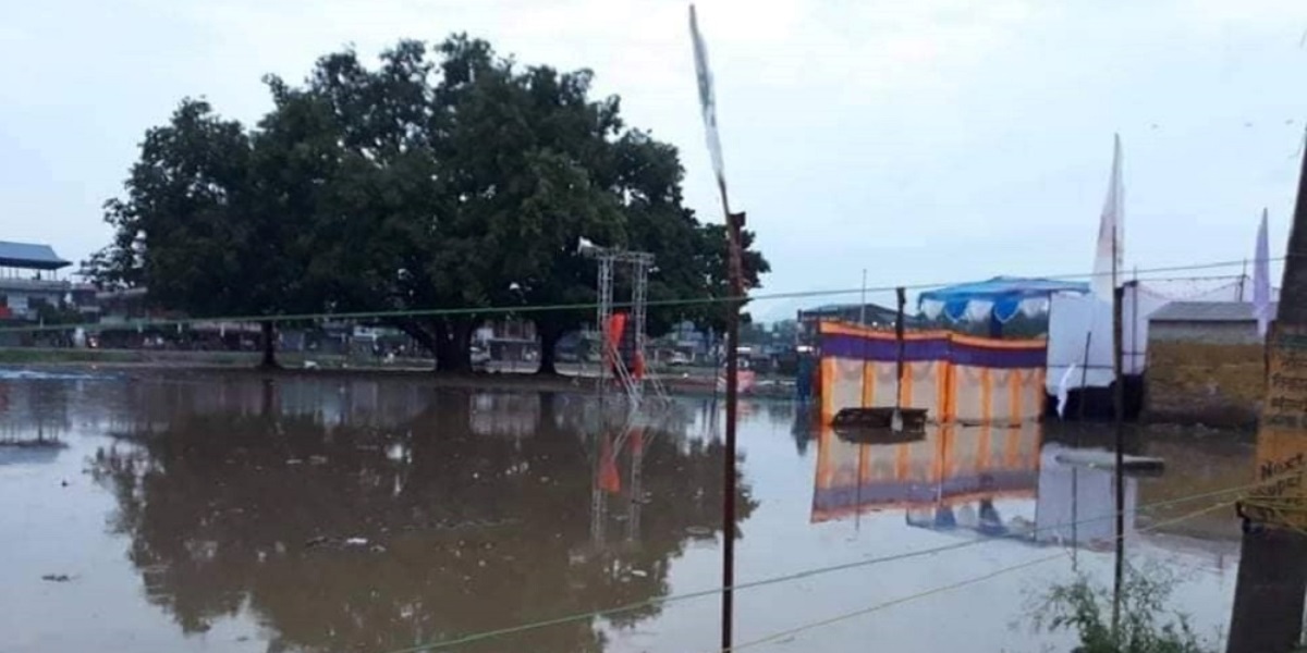 भरतपुरमा गर्ने तय भएको संयुक्त चुनावी सभास्थल डुबानमा
