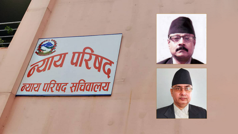 न्याय परिषद्को बैठकले उच्च अदालत दिपायलकोन्यायाधीश राकेशकुमार निधि र काठमाडौं जिल्ला अदालतका न्यायाधीश अनिलकुमार शर्मालाई बर्खास्तगीका लागि सिफारिश