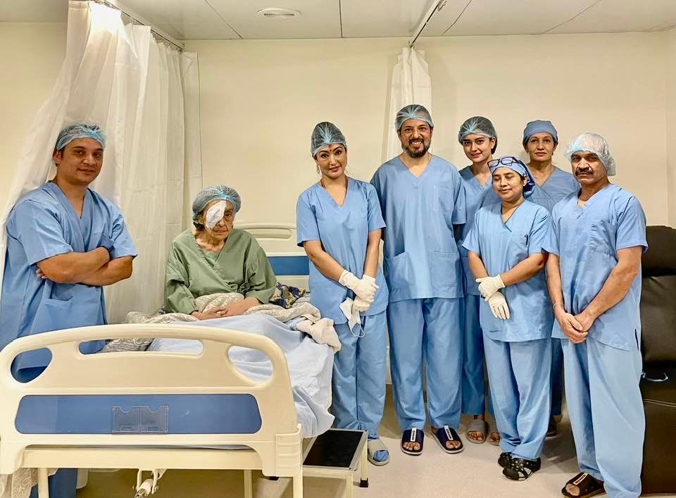 पूर्व मुमा बडामहारानी रत्न राज्यलक्ष्मीदेवी शाहको आँखाको शल्यक्रिया
