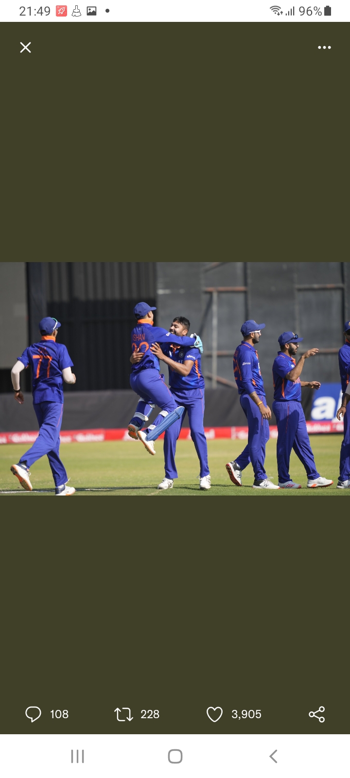 भारतले जिम्बाब्वेलाई रोमाञ्चक खेलमा हरायो
