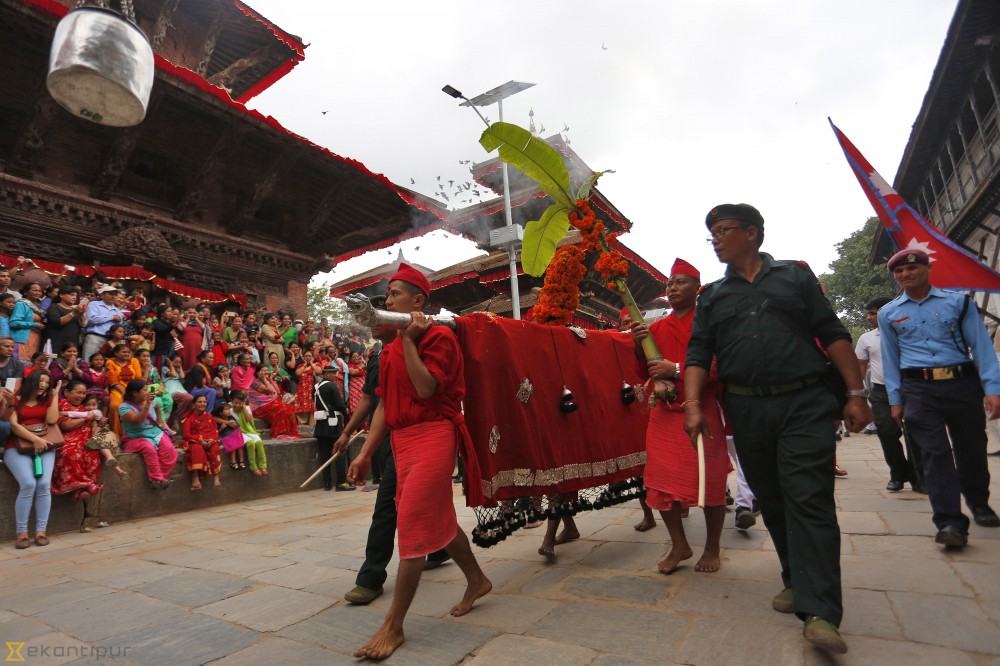 आज महासप्तमी दशैँघरमा फूलपाती भित्र्याइने