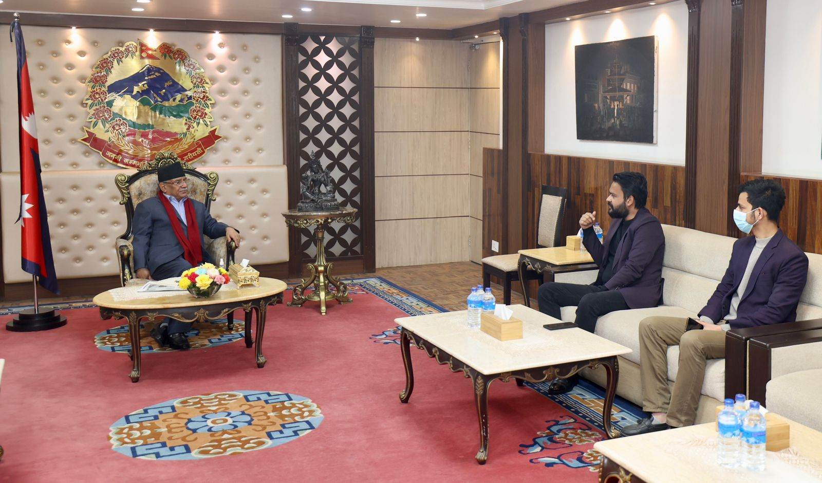काठमाडौं महानगरपालिकाका मेयर बालेन शाहले प्रधानमन्त्री पुष्पकमल दाहाल प्रचण्डसँग भेटवार्ता