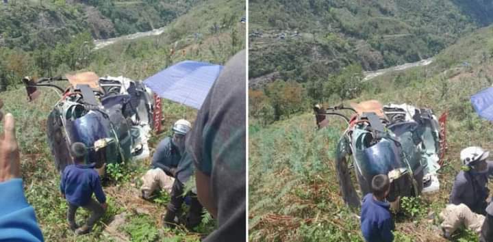सिम्रिक एयरको हेलिकप्टर दुर्घटनामा क्याप्टेनसहित दुई जना गम्भीर घाइते