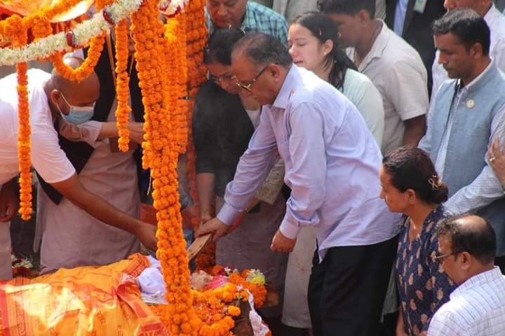प्रधानमन्त्री पुष्पकमल दाहाल प्रचण्डकी पत्नी सीता दाहालको राजकीय सम्मानसहित अन्त्येष्टि