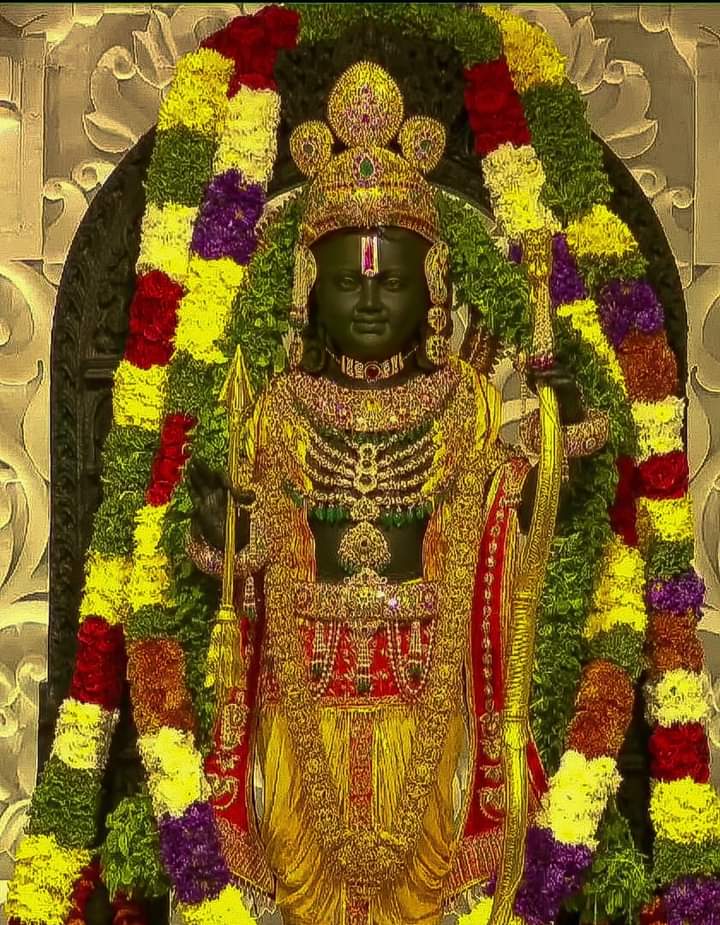 भारतको अयोध्यामा नवनिर्मित राम मन्दिरमा भगवान रामको बाल स्वरुपको मूर्तिको प्राण प्रतिष्ठा गरियाे